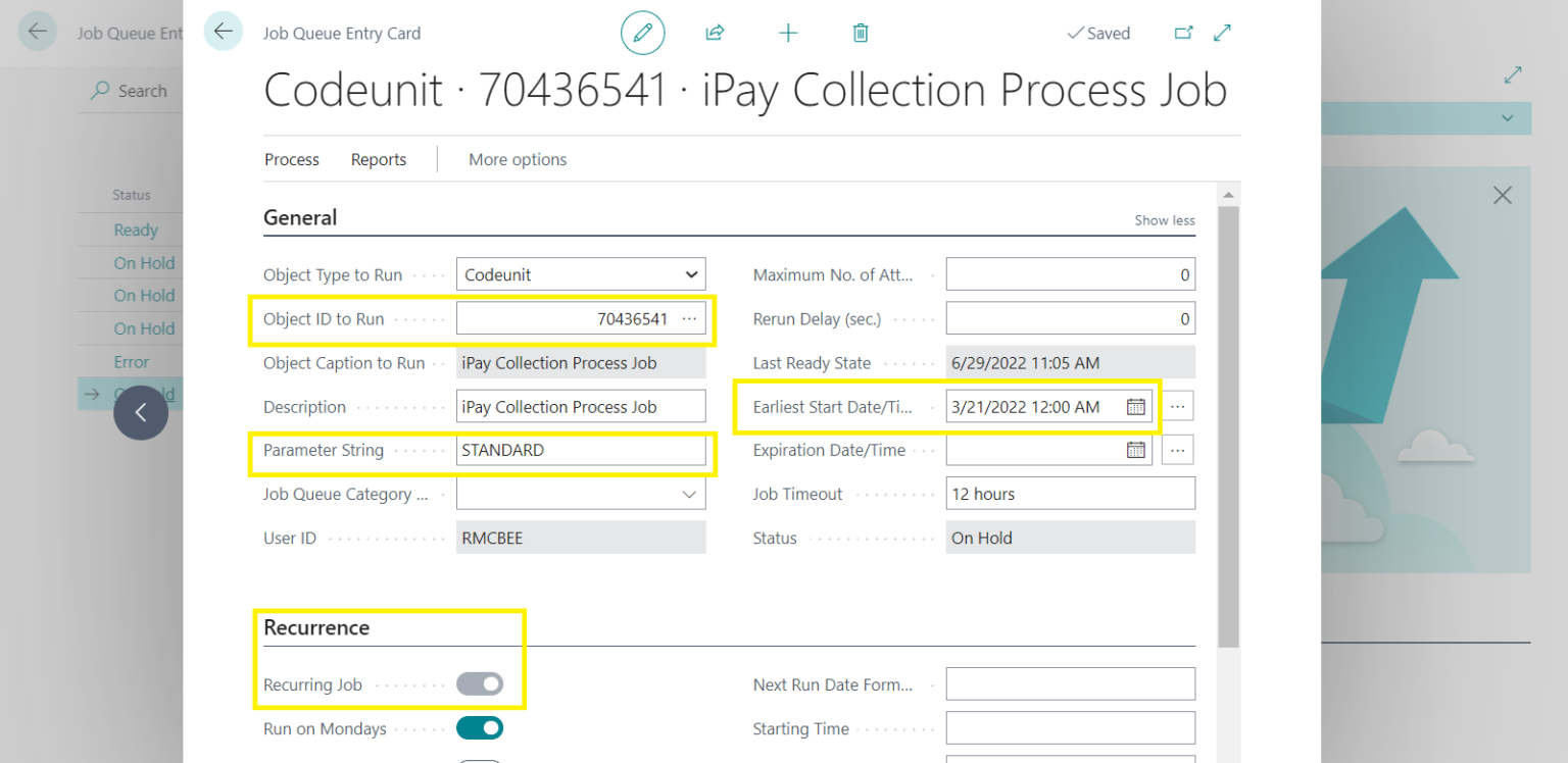 Microsoft Dynamics 365 Business Central Collection Reminders