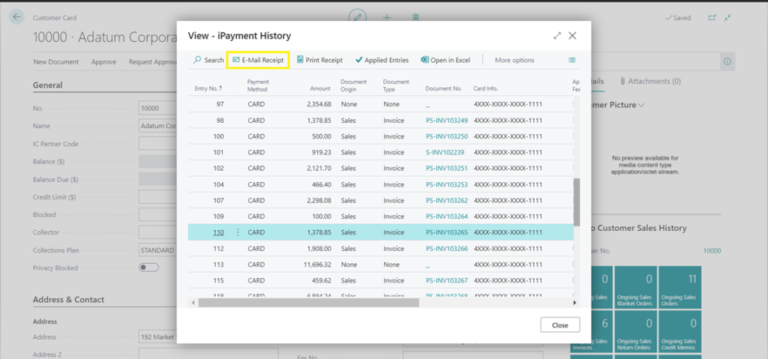 How To Reprint Receipts In Microsoft Dynamics 365 Business Central 7382