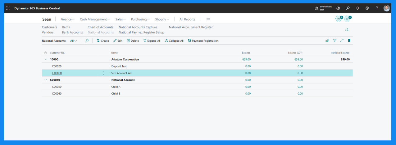 National Accounts screenshot A