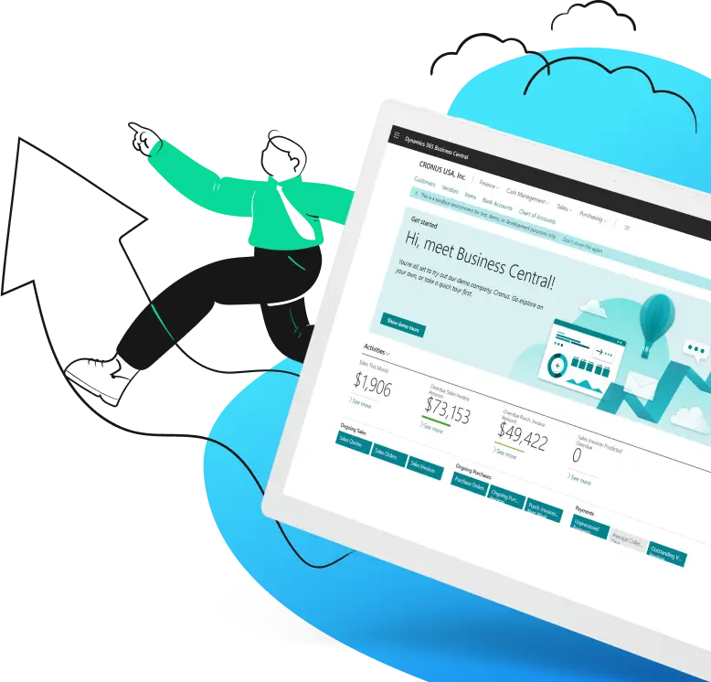 illustration of the iSolutions app on a tablet