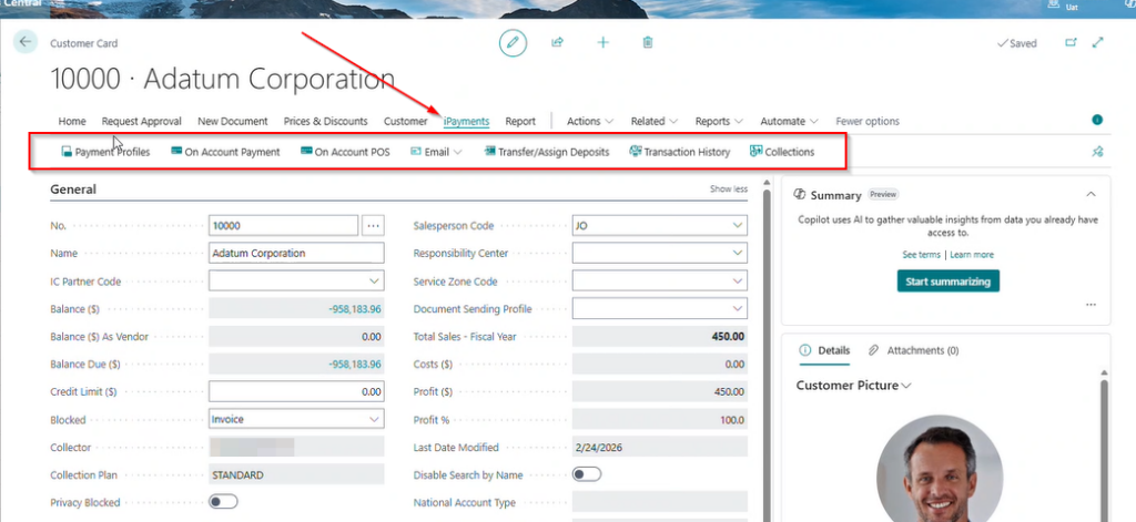 iPayments Updated Navigation Bar